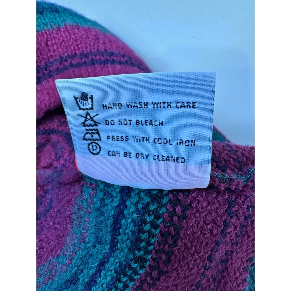 Robert Mackie of Scotland Lindsay Pure Wool Tam Hat Beret Magenta Green Pink Vtg - Picture 4 of 7